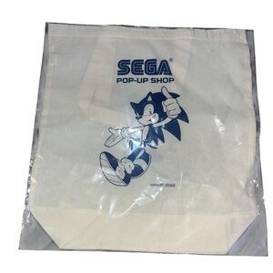 Sega pop up canvas tote w/ sonic and morgana atlus designs